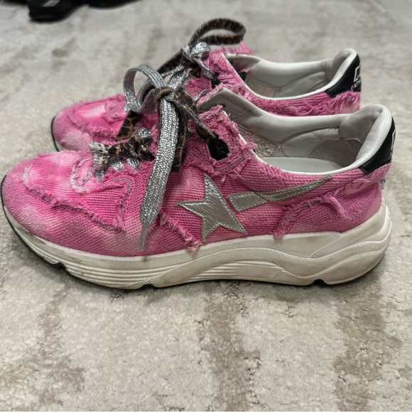 RARE GOLDEN GOOSE Running Sole Pink Canvas Sneakers - new condition - Picture 6 of 14